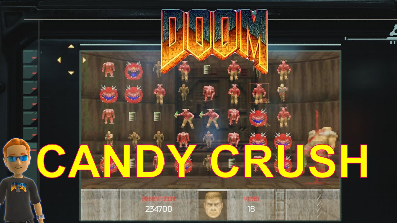 Doom CANDY CRUSH Mini Game Lazarus Labs Challenge Doom 4 Campaign Gamplay (2016) - YouTube