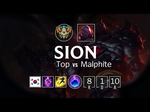 Sion Top vs Malphite - KR Challenger Patch 8.4
