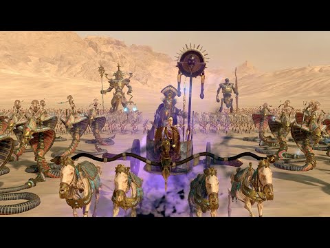 tomb kings vs wood elves warhammer 2 cinematic battle