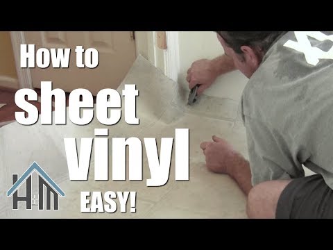 How to install vinyl floor, sheet vinyl. Easy! Home Mender