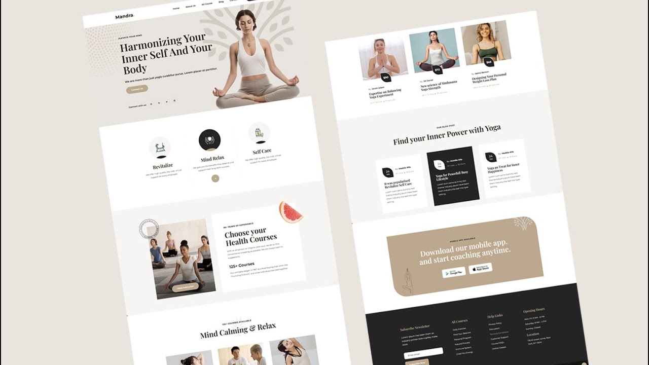 Responsive Yoga Portfolio website Using HTML CSS and Javascript @frontendadvance