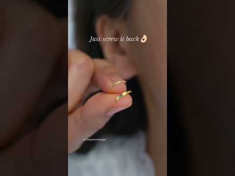 How To Take Off Twist Spiral Earrings? ♥ ROSERAIE GAL#dailystyle #earpiercingideas