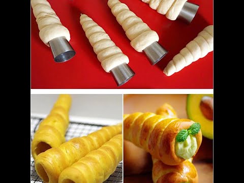 5Pcs/lot Conical Tube Cone Roll Moulds  Pastry Cream Horn Cake Bread Mold Baking Supplies