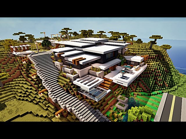 Modern House on the Mountain  Casa Moderna na Montanha Minecraft Map