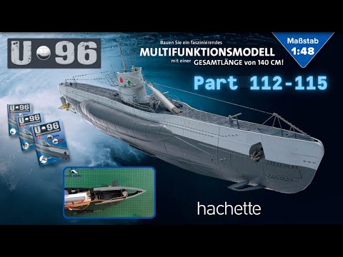 Hachette U-Boat U 96 (Metal) Part 112 - 115 - The tail and the rudder!