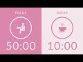 50 10 Pomodoro Timer With Pink Noise 2 Hour Study With Me For Deep Focus ADHD