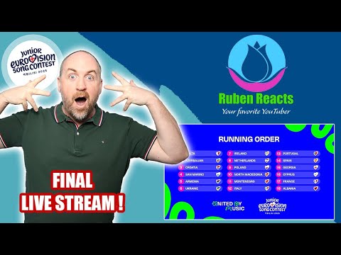 RUBEN REACTS LIVE | Junior Eurovision Song Contest 2025 #junior #eurovision #jesc2025