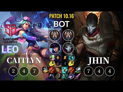 SB Leo Caitlyn vs Jhin Bot - KR Patch 10.16