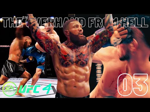 UFC 4 CAREER MODE #3 - THE OVERHAND FROM HELL | EA SPORTS UFC 4 GAMEPLAY!