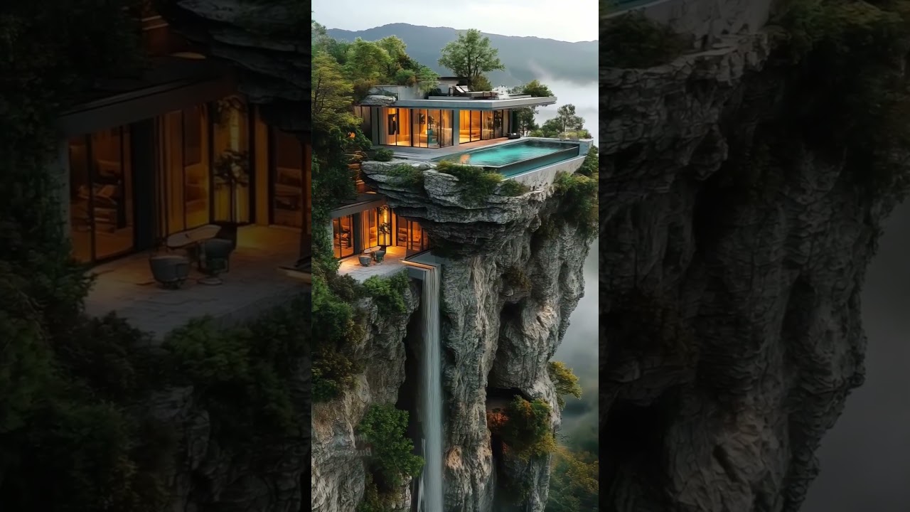 Luxury Cliff Mansion with Infinity Pool & Private Waterfall