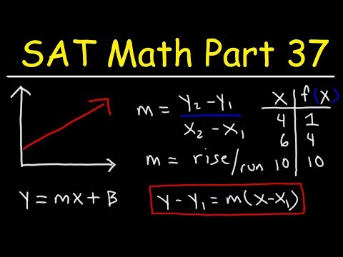 SAT Math Part 37 Slope and Linear Equations