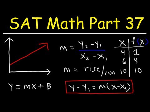 Slope and Linear Equations - SAT Math Part 37