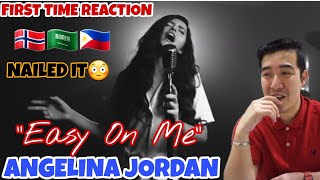 From SAUDI Reacts to Angelina Jordan - Easy On Me (Adele Cover) Live From Studio | REACTION