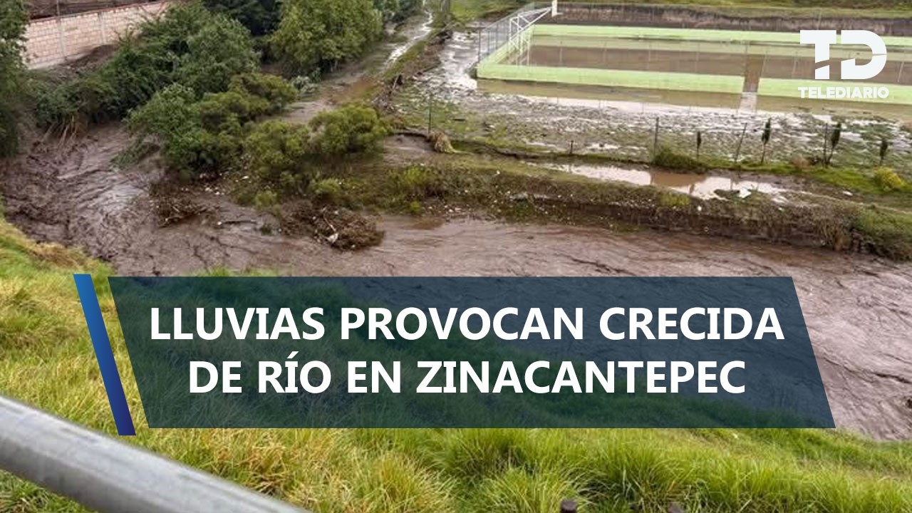 Atienden emergencia por desbordamiento del Río Tejalpa en Zinacantepec