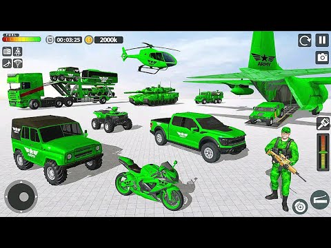 Army Vehicle Transport Truck Game: Cargo Plane Transporter Cars | Android iOS Gameplay