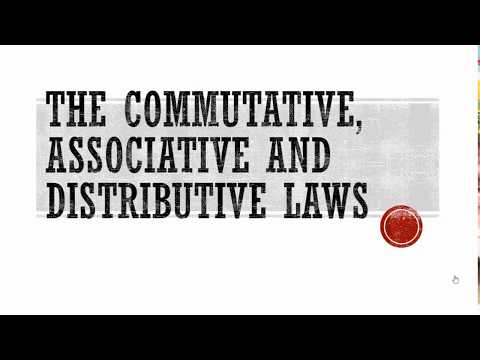 The Commutative, Associative and Distributive Laws