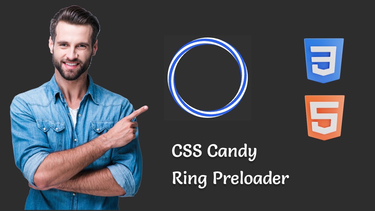 Candy Ring preloader Pure CSS Animation Effects