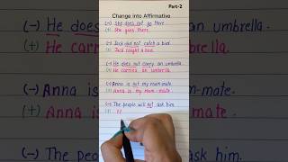 Change sentences into negative to affirmative 🇺🇸👩‍💻 #learnenglish #grammar #education #english