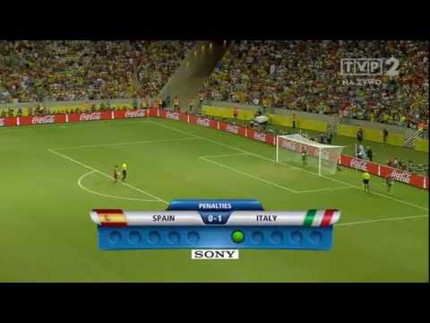 Hiszpania vs Włochy  rzuty karne półfinał Pucharu Konfederacja