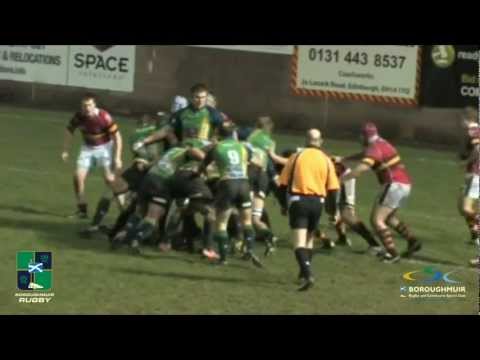 Boroughmuir 1st XV v Stew Mel 1st XV Regional Cup Feb 2013