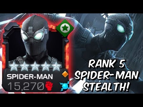 5 Star Rank 5 Spider-Man Stealth Suit Rank Up & Gameplay! - Marvel Contest of Champions