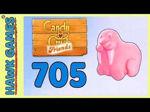 Candy Crush Friends Level 705 (Animals mode) - 3 Stars Walkthrough, No Boosters