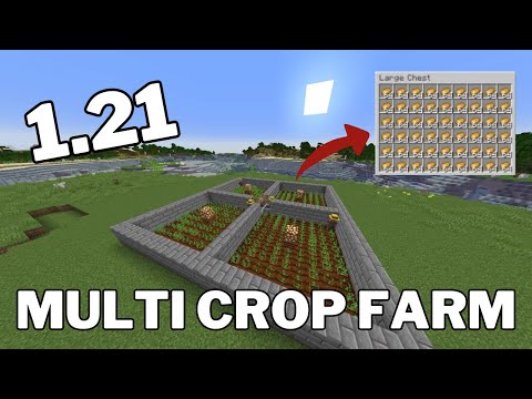 Easy Multi Crop Farm Minecraft Java 1.21 l 860+ Per Hour
