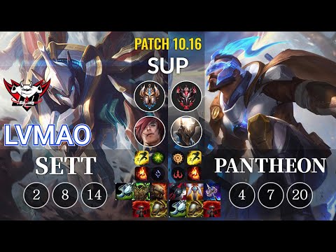 JDG LvMao Sett vs Pantheon Sup - KR Patch 10.16
