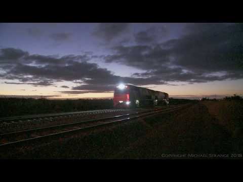 Steel & Container Wagons: PM4 at Twilight - PoathTV Australian Trains & Railways