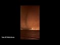 Raw: Fire tornado spotted over Gun Lake