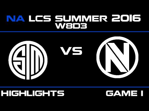TSM vs NV Game 1 highlights W8D3 NA LCS 2016 Team Solo Mid vs Team Envy   NV vs TSM   LCS LOL