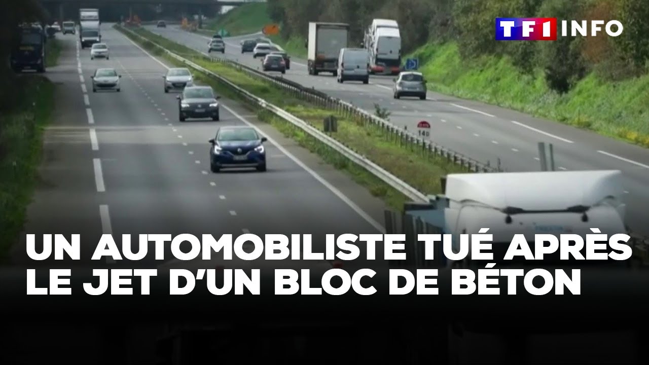 Un automobiliste tué en Bretagne après le jet d'un bloc de béton｜TF1 INFO