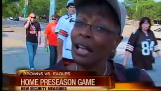 11pm: Browns fans applaud security wands