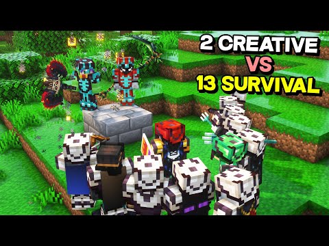 ElestialHD - Perang Minecraft 2 Creative VS 13 Survival ... (Brutal Battle Siege)