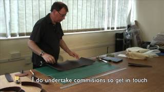 making an iPad bag from hand stitched leather