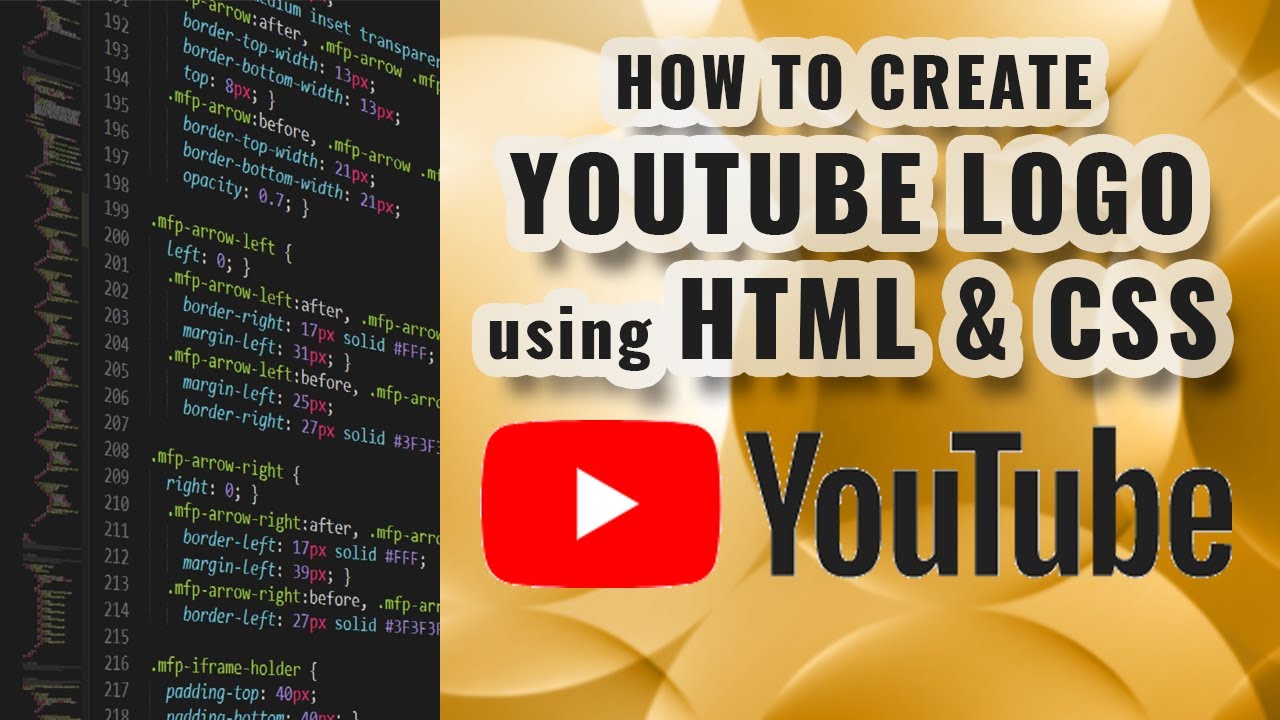 How To Create Youtube Logo Using HTML and CSS - TianDev
