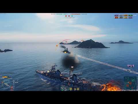 World of Warships gameplay - T5 Russian Kirov cruiser