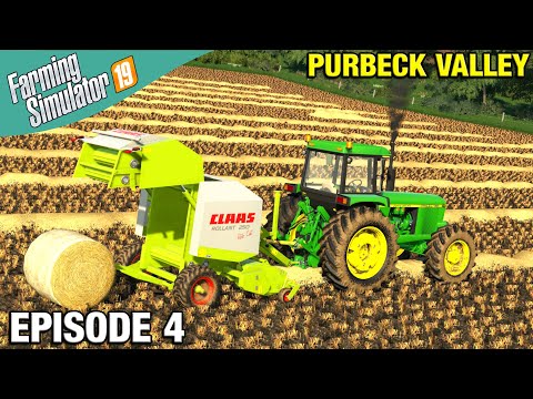 JOHN DEERE 4440 Farming Simulator 19 Timelapse - Purbeck Valley Farm FS19 Ep 4