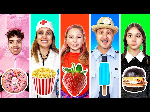 MANGIAMO SOLO CIBO DEL COLORE DEL NOSTRO PERSONAGGIO PER 24 ORE CON I NOSTRI AMICI!