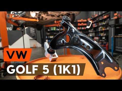 How to change front suspension arm / front control arm on VW GOLF 5 (1K1) [TUTORIAL AUTODOC]