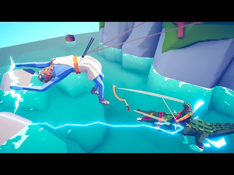BEASTMASTER and 2x FISHERMAN vs EVERY UNIT 🦈🐊 | Totally Accurate Battle Simulator TABS