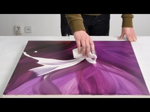 Hues of Violet / Abstract Acrylic Painting Demo ~ Devotion