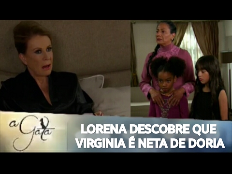 A Gata - Lorena descobre que Virginia é neta de Doria