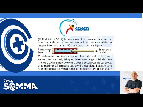 (ENEM PPL 2019) Um vidraceiro é contratado para colocar uma porta de vidro...