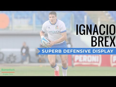 Juan Ignacio Brex - Superb Defence Vs All Blacks - Italy Vs New Zealand