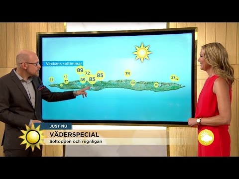 Väderspecial: Platserna som fått flest soltimmar i veckan - Nyhetsmorgon (TV4)