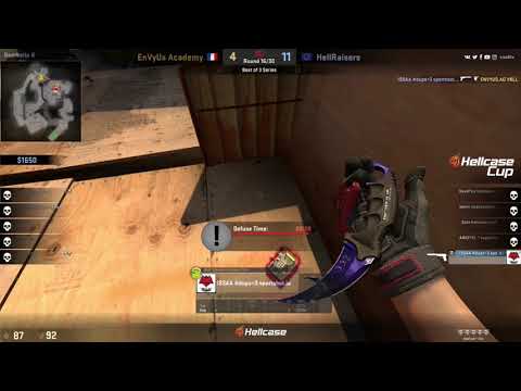 ISSAA ACE with 1v2 clutch vs EnVyUs Academy [ pistol round ]