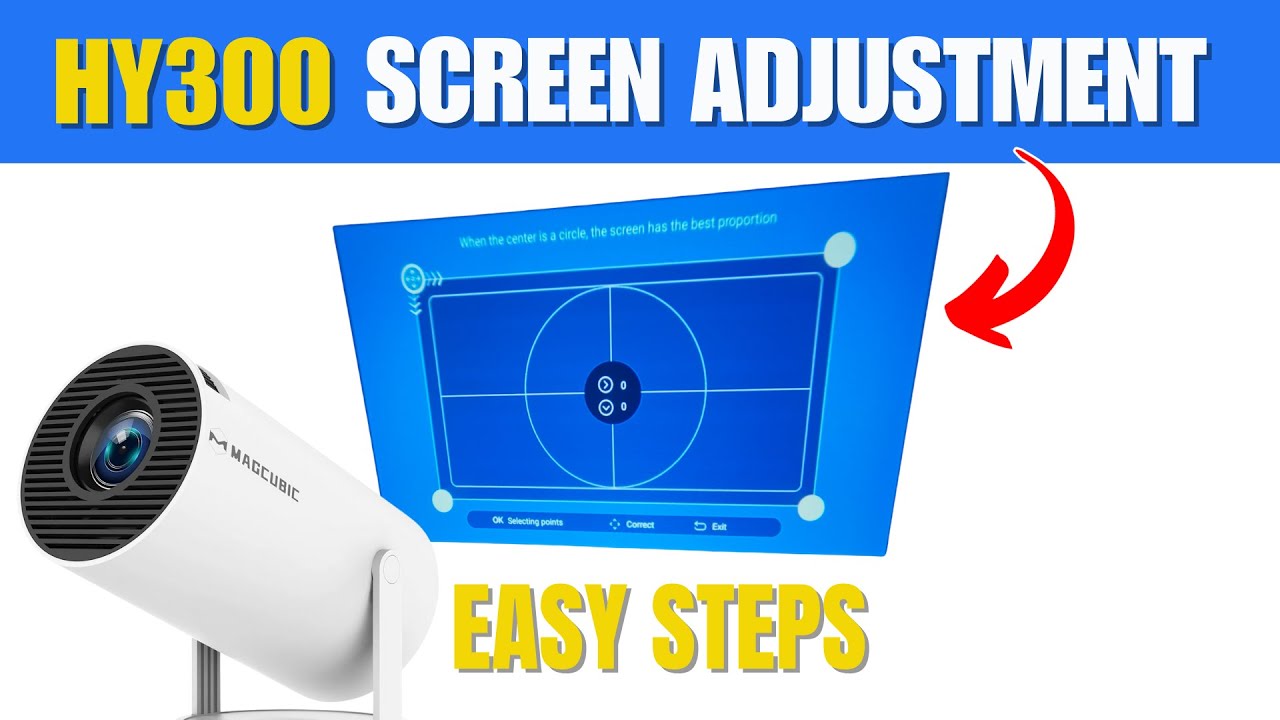 HY300 Projector Screen Adjustment - EASY STEP-by-STEP