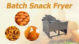 Round batch fryer for snacks | namkeen fryer | Dough twist frying machine