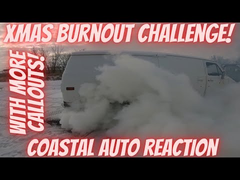Christmas 2020 Burnout Callout Challenge! I've Been Called Out $500 Chevy Van Cold Start Tire Frying